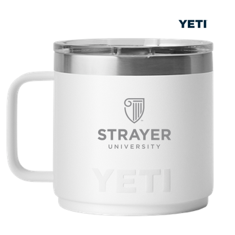 STRAYER YETI RAMBLER 14 OZ MUG WITH MAGSLIDER LID - WHITE