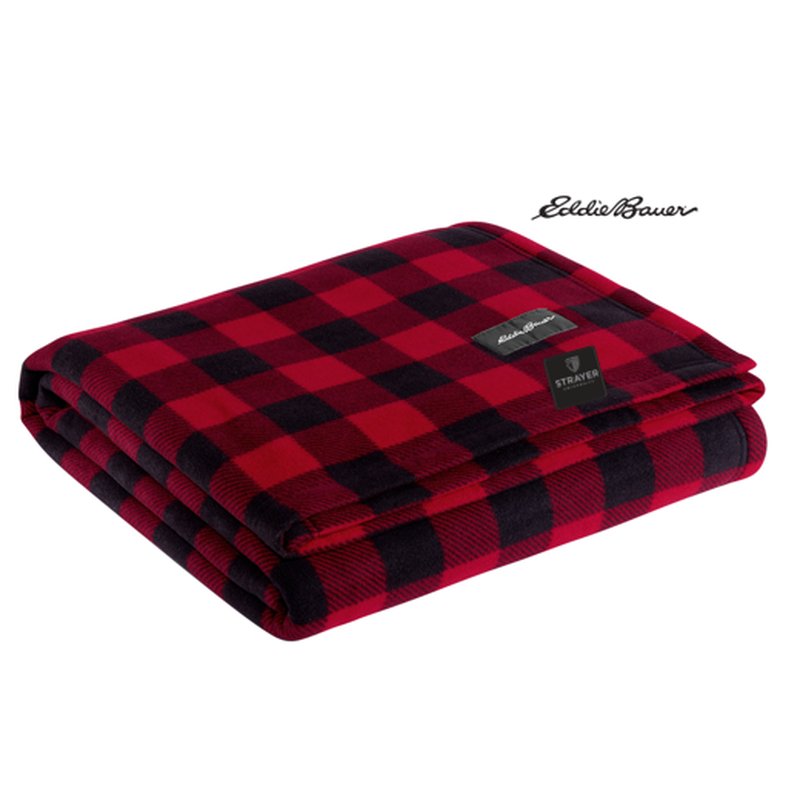 STRAYER Eddie Bauer® Woodland Blanket - Radish/ Black