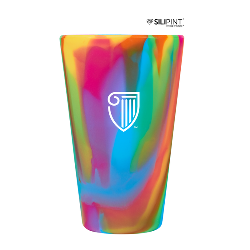 STRAYER Silipint Original Silicone Pint Tumbler Glass 16oz - TIE-DYE (TIDY)