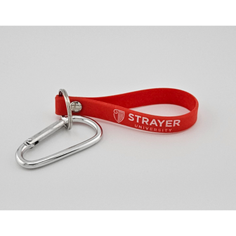STRAYER SILICONE KEY CHAIN - RED