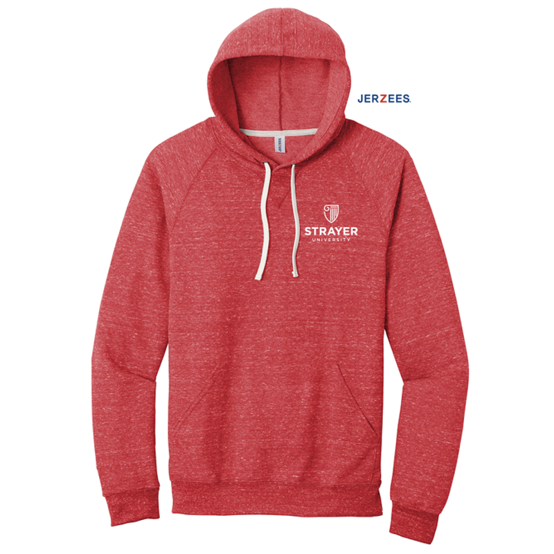 STRAYER Jerzees ® Snow Heather French Terry Raglan Hoodie - RED