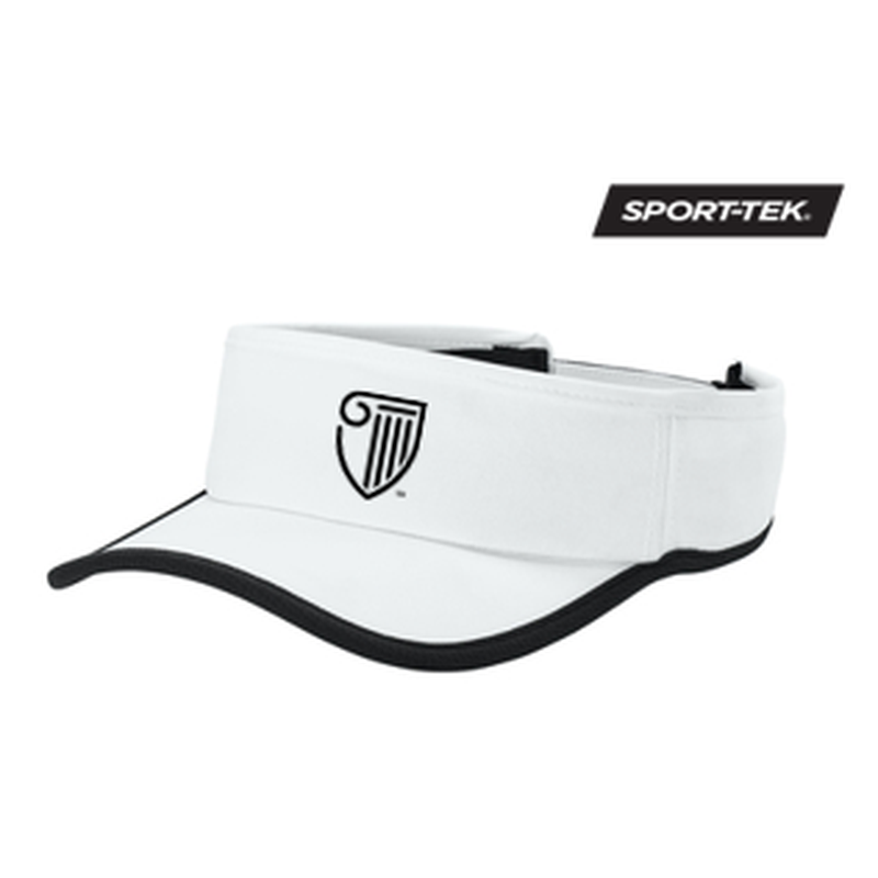 NEW Strayer Sport-Tek® Repeat Visor - White/Black