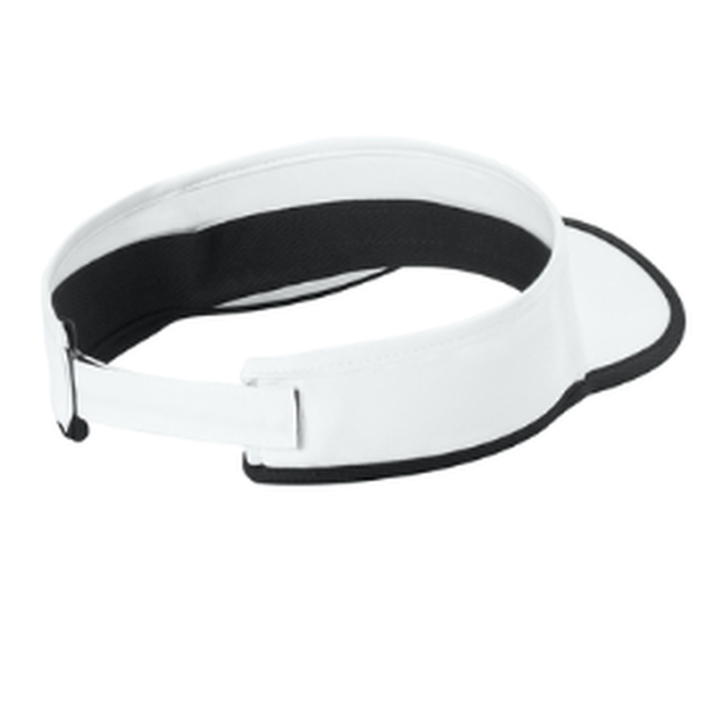 NEW Strayer Sport-Tek® Repeat Visor - White/Black
