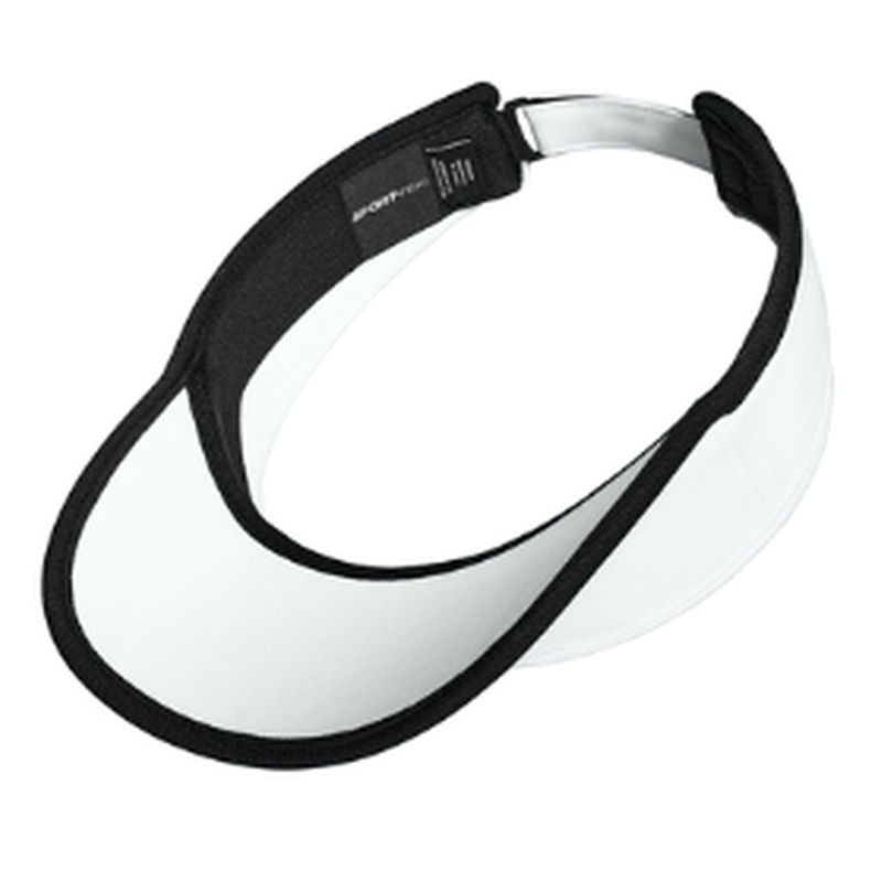 NEW Strayer Sport-Tek® Repeat Visor - White/Black