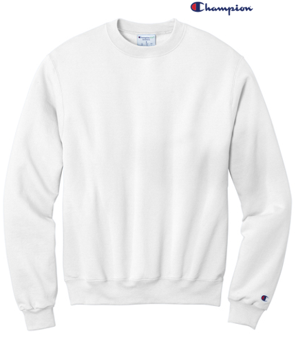 JWMI Logo Champion® Powerblend® Unisex Crewneck Sweatshirt - White