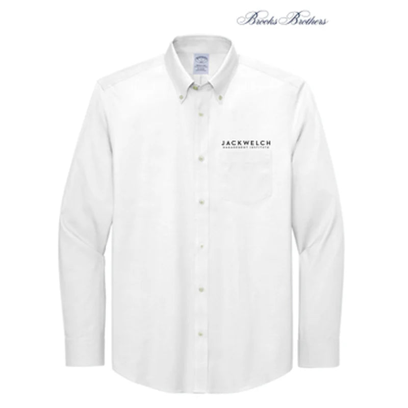 NEW JWMI - Brooks Brothers® Wrinkle-Free Stretch Pinpoint Shirt - White