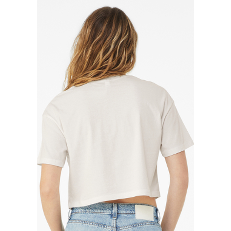 NEW Strayer BELLA+CANVAS® Women’s Jersey Crop Tee - Vintage White