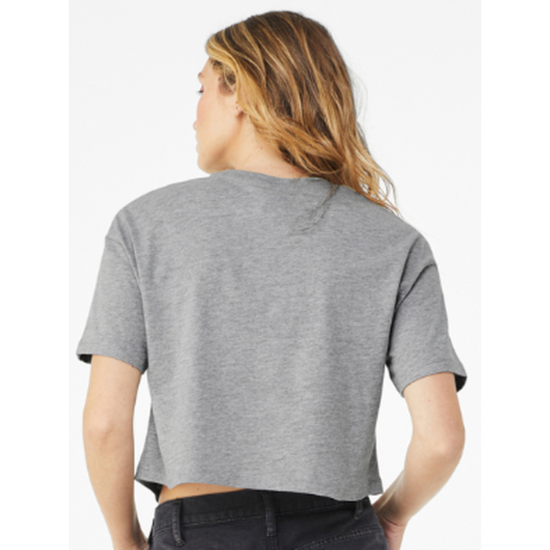NEW Strayer BELLA+CANVAS® Women’s Jersey Crop Tee - Athletic Heather