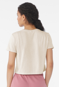 NEW Strayer BELLA+CANVAS® Women’s Flowy Cropped Tee - Heather Dust