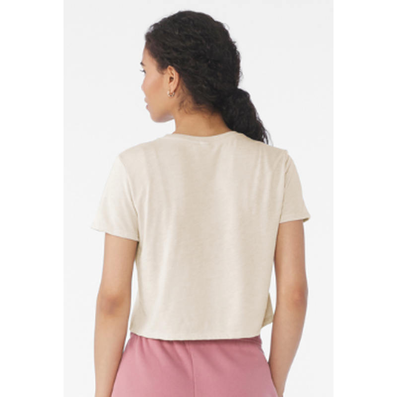 NEW Strayer BELLA+CANVAS® Women’s Flowy Cropped Tee - Heather Dust