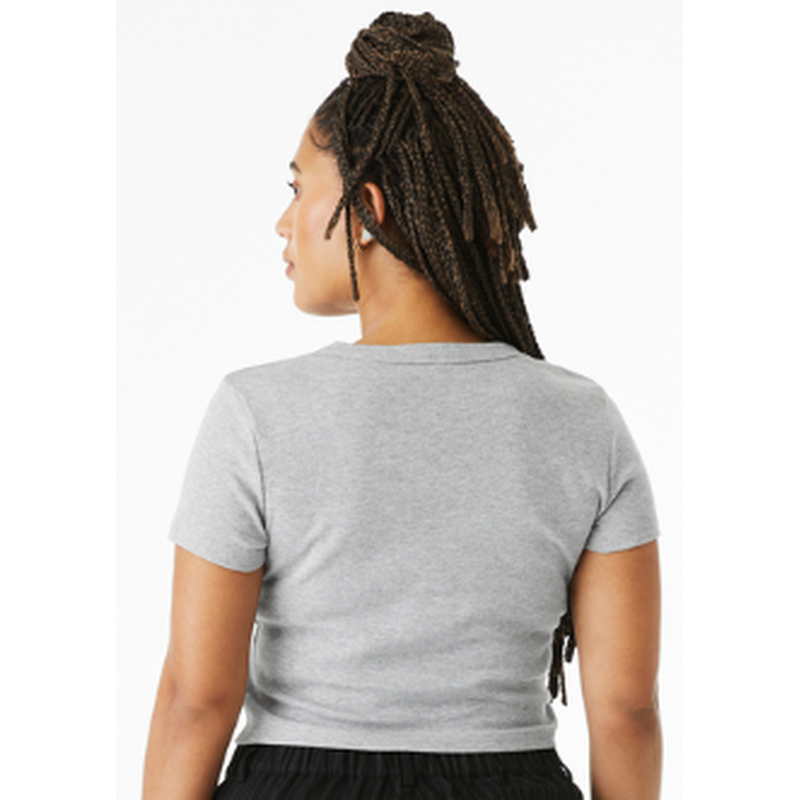 NEW Strayer BELLA+CANVAS® Women’s Micro Rib Baby Tee - Athletic Heather