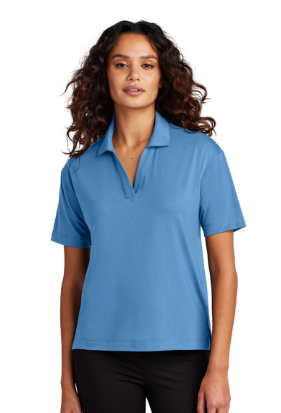 STRAYER ALUMNI - Mercer+Mettle® Women’s Stretch Jersey Polo - Parisian Blue
