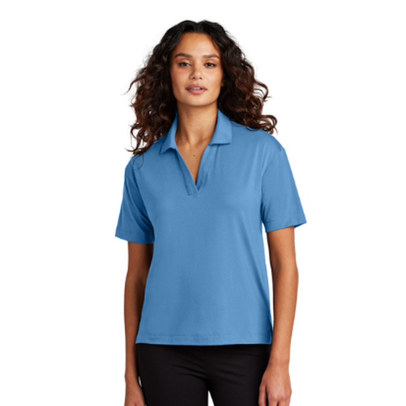STRAYER ALUMNI - Mercer+Mettle® Women’s Stretch Jersey Polo - Parisian Blue