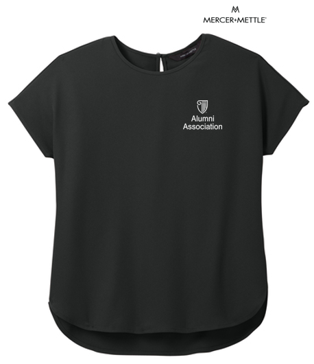 STRAYER ALUMNI - Mercer+Mettle® Women's Stretch Crepe Crew - Deep Black