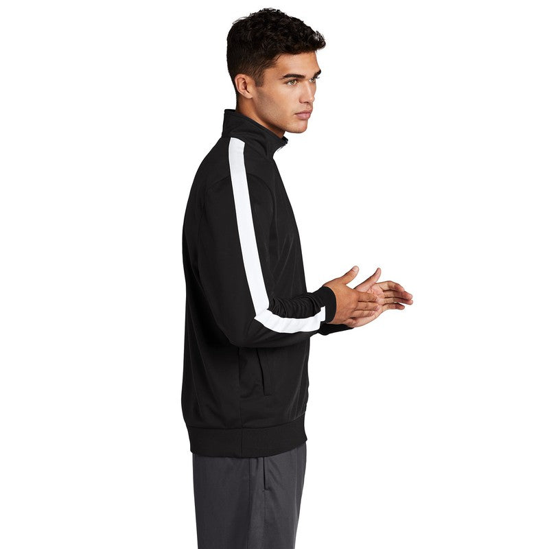 STRAYER Sport-Tek ® Tricot Track Jacket Black/ White