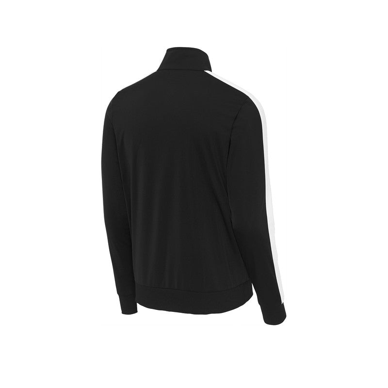 STRAYER Sport-Tek ® Tricot Track Jacket Black/ White
