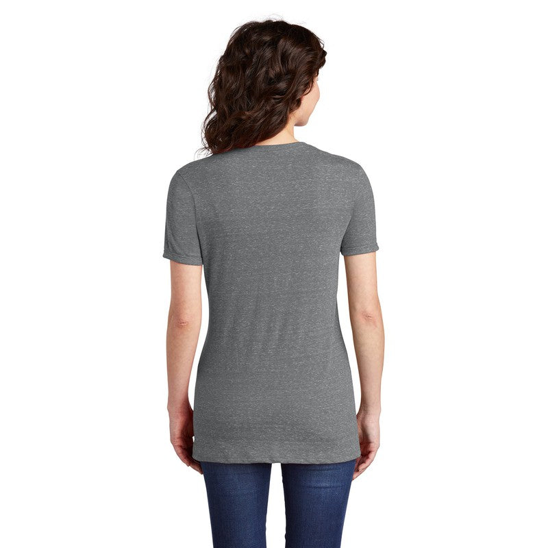 JERZEES ® Ladies Snow Heather Jersey V-Neck T-Shirt-CHARCOAL