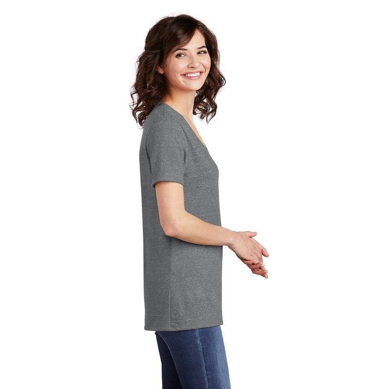 JERZEES ® Ladies Snow Heather Jersey V-Neck T-Shirt-CHARCOAL