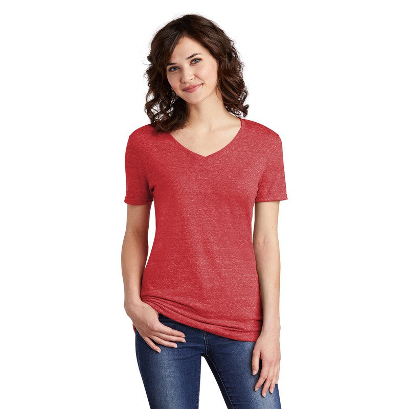 JERZEES ® Ladies Snow Heather Jersey V-Neck T-Shirt-RED