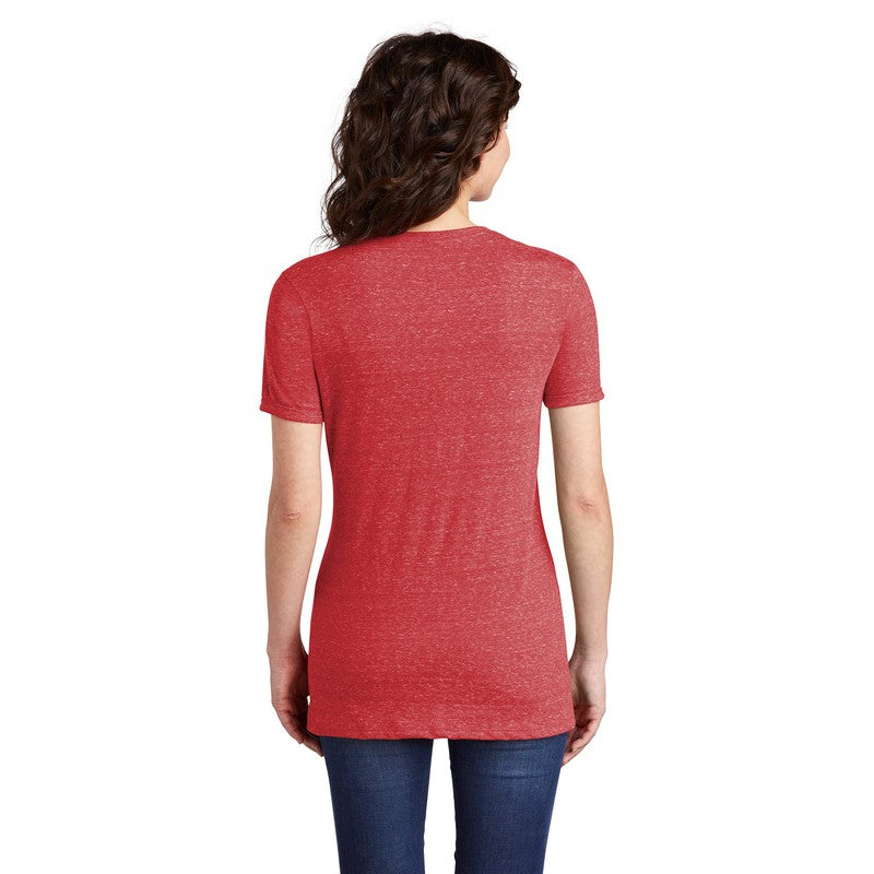 JERZEES ® Ladies Snow Heather Jersey V-Neck T-Shirt-RED