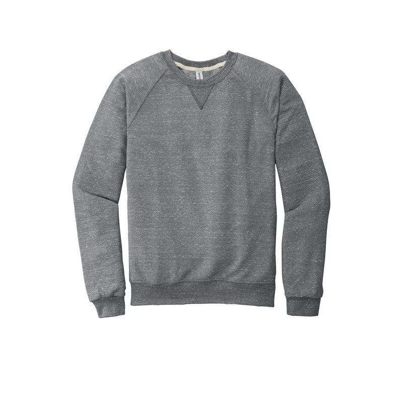 JERZEES ® Snow Heather French Terry Raglan Crew-CHARCOAL