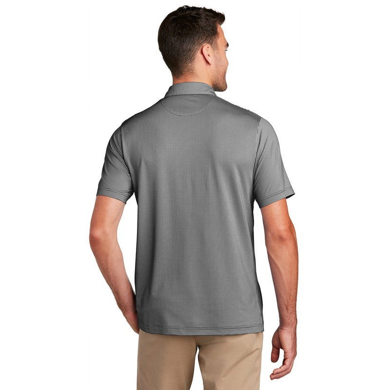 Port Authority ® Gingham Polo-Black/ White