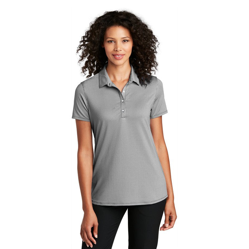Port Authority ® Ladies Gingham Polo-Rich Black/ White