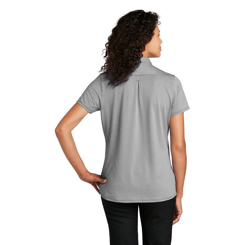 Port Authority ® Ladies Gingham Polo-Rich Black/ White