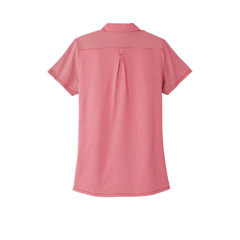 Port Authority ® Ladies Gingham Polo-Rich Red/ White