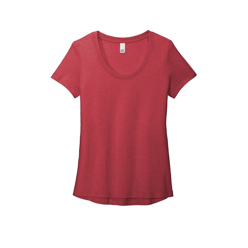 District ® Women’s Flex Scoop Neck Tee-Heathered Red