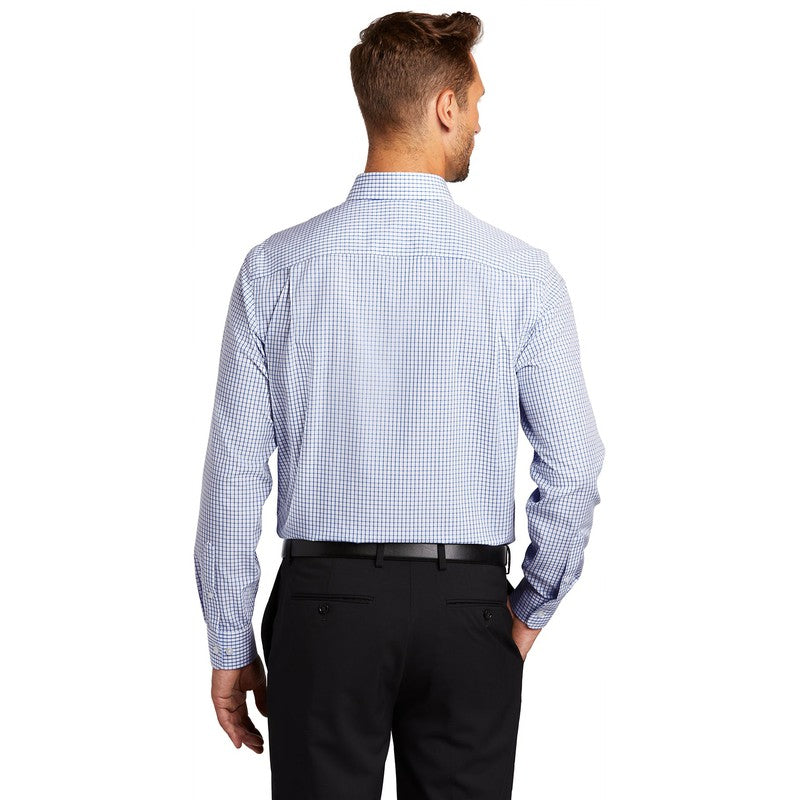 Red House ® Open Ground Check Non-Iron Shirt-Medium Blue/ White