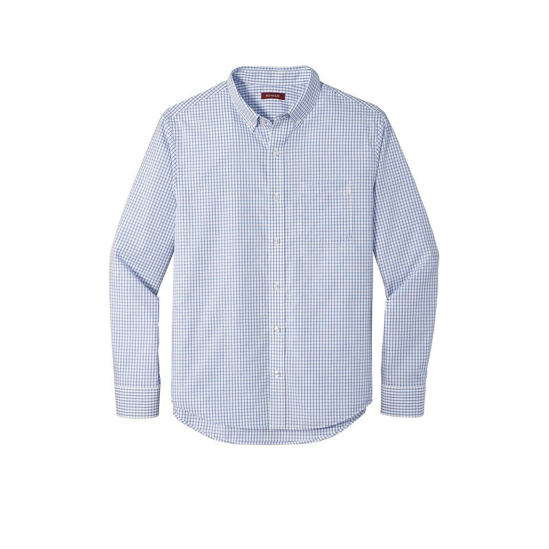 Red House ® Open Ground Check Non-Iron Shirt-Medium Blue/ White