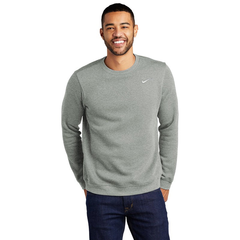 Nike Club Fleece Crew-Dark Grey Heather