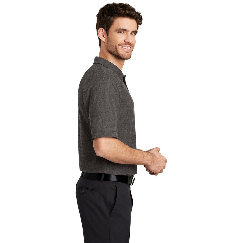 Port Authority® Silk Touch™ Polo-Charcoal Heather Grey