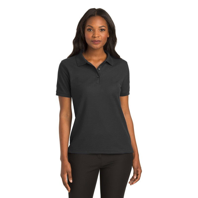 STRAYER Port Authority® Ladies Silk Touch™ Polo-Black