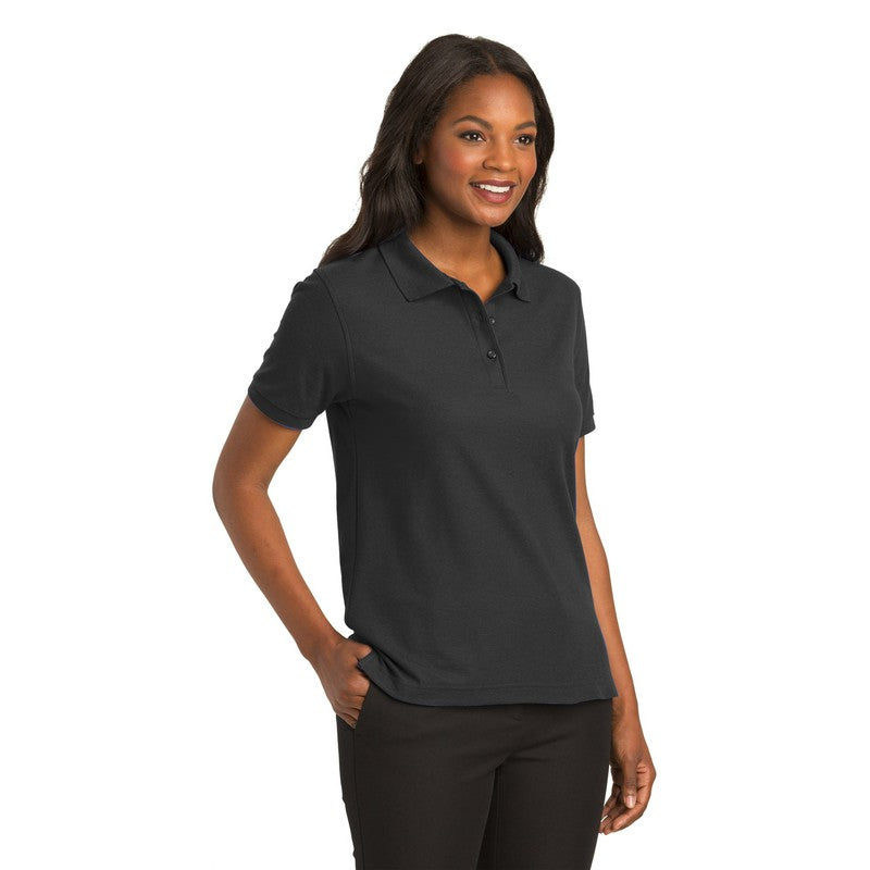 STRAYER Port Authority® Ladies Silk Touch™ Polo-Black