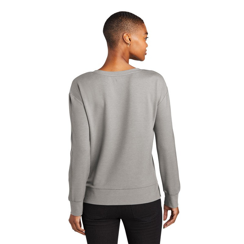 STRAYER OGIO® Ladies Luuma Flex Long Sleeve V-Neck - Petrol Grey Heather
