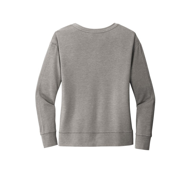 STRAYER OGIO® Ladies Luuma Flex Long Sleeve V-Neck - Petrol Grey Heather