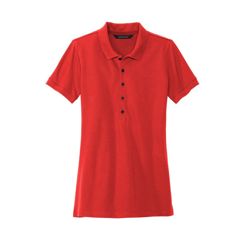 STRAYER MERCER+METTLE™ Women’s Stretch Heavyweight Pique Polo - Apple Red
