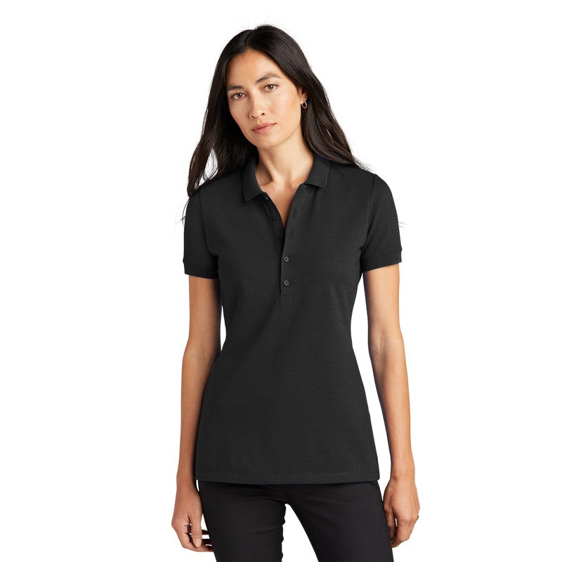 STRAYER MERCER+METTLE™ Women’s Stretch Heavyweight Pique Polo - Black