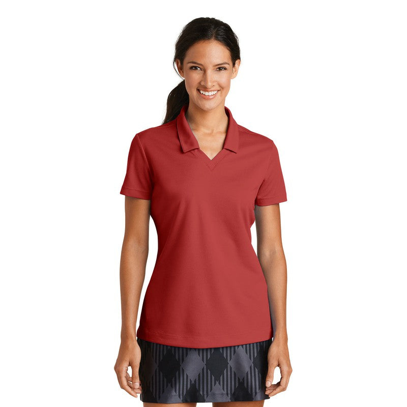 Nike Ladies Dri-FIT Micro Pique Polo-Varsity Red