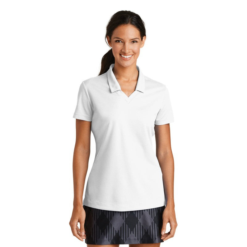 Nike Ladies Dri-FIT Micro Pique Polo-White