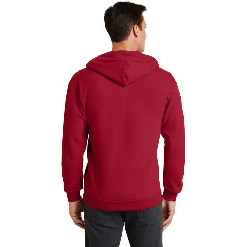 STRAYER Port & Company® Core Fleece Full-Zip Hooded Sweatshirt-RED