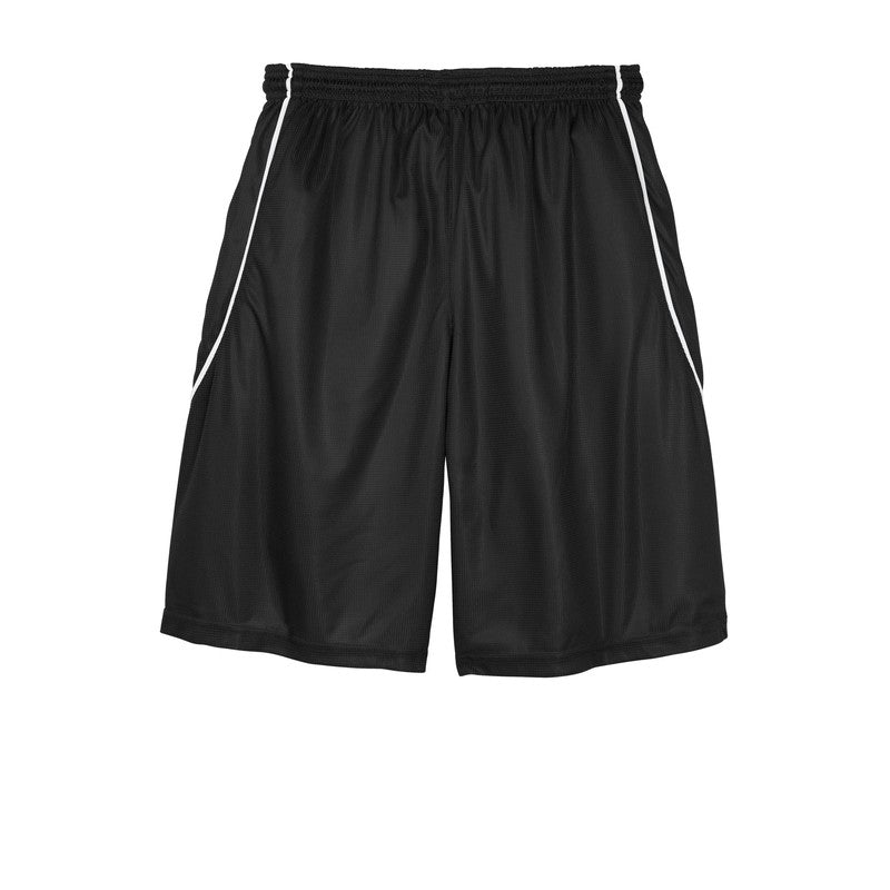 Sport-Tek® PosiCharge® Mesh Reversible Spliced Short BLACK
