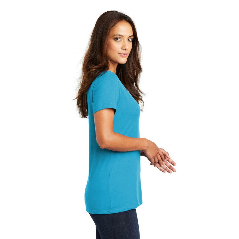 District ® Women’s Perfect Weight ® V-Neck Tee-Bright Turquoise