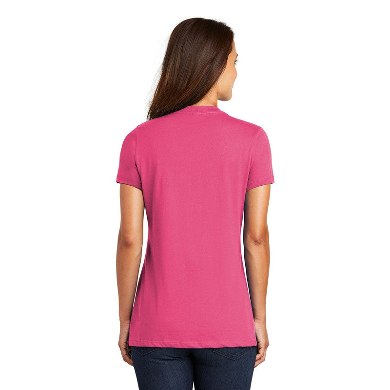District ® Women’s Perfect Weight ® V-Neck Tee-Dark Fuchsia