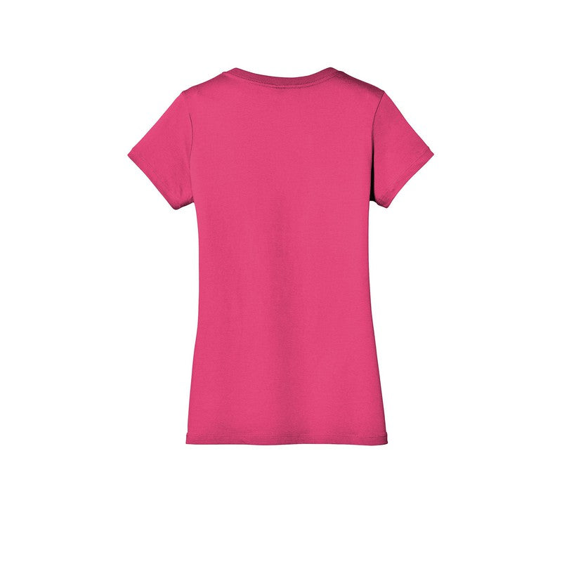 District ® Women’s Perfect Weight ® V-Neck Tee-Dark Fuchsia