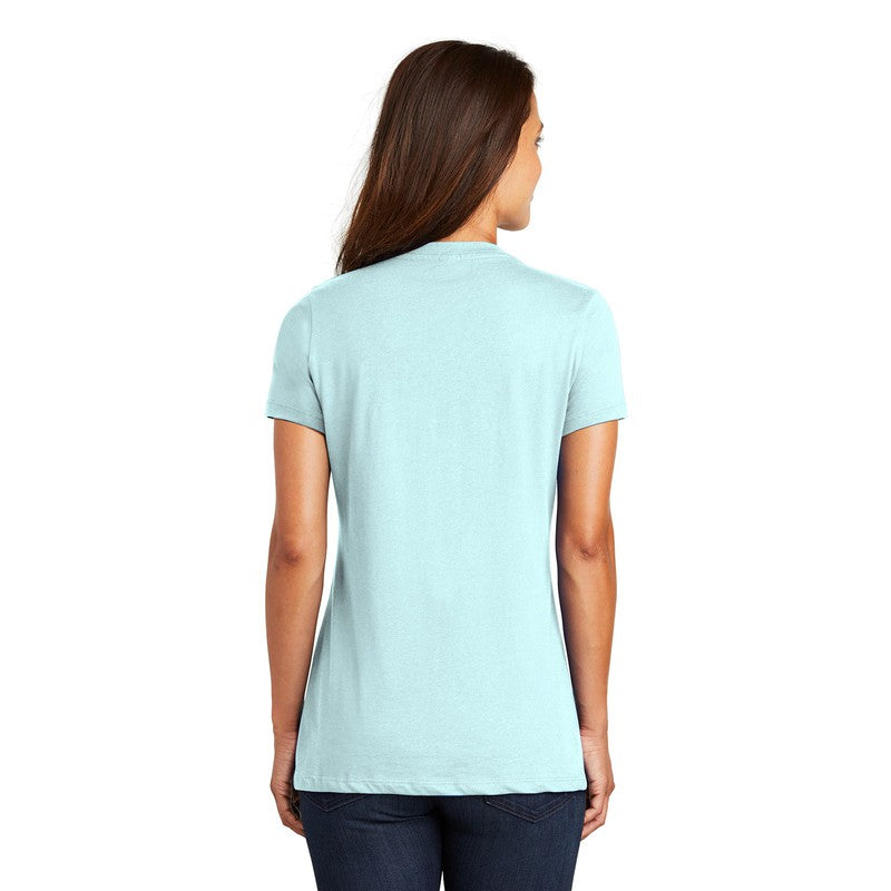 District ® Women’s Perfect Weight ® V-Neck Tee-SeaGlass Blue