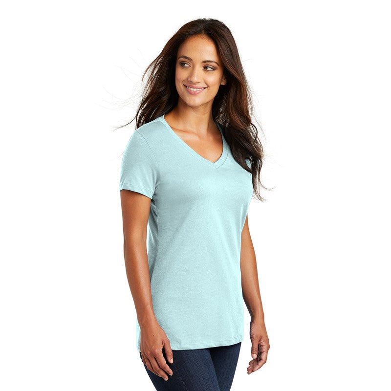 District ® Women’s Perfect Weight ® V-Neck Tee-SeaGlass Blue