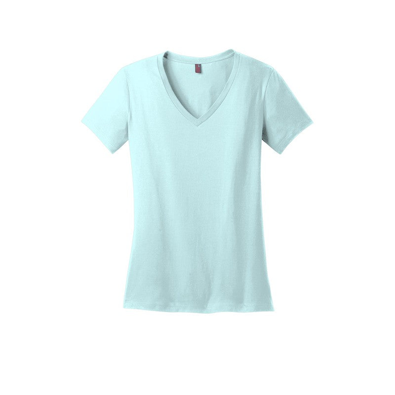 District ® Women’s Perfect Weight ® V-Neck Tee-SeaGlass Blue